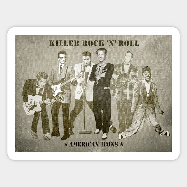 Killer Rock ‘N’ Roll - American Icons Sticker by PLAYDIGITAL2020